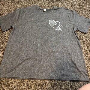 Funny Wife Graphic T-Shirt 1XL Gray Polyester “On My Husband’s Last Nerve” Humor